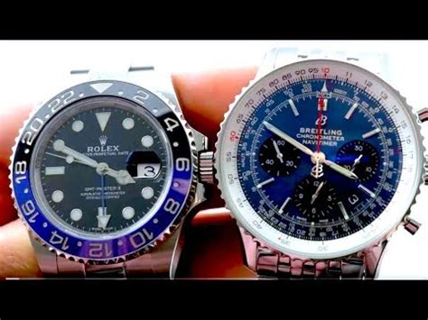 ROLEX GMT Master II Batman vs BREITLING Navitimer .